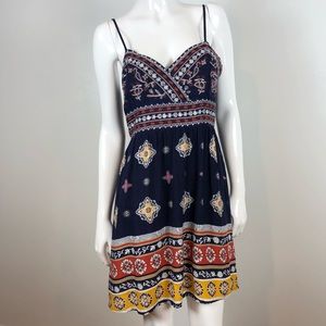 entro Floral Spaghetti Strap Fit & Flare Dress